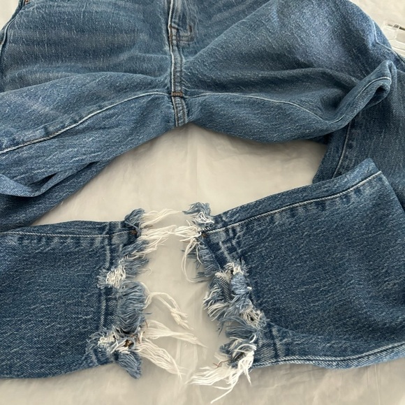 Madewell High Rise Slim Crop Boy Jean Raw Hem size 26 - Picture 6 of 7